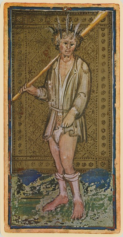 Il Matto, facsimile di una carta dei tarocchi dal mazzo 